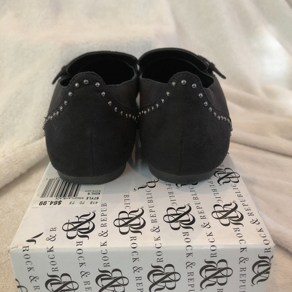 Black Rock & Republic Suede Oxford Flat - Picture 4 of 4